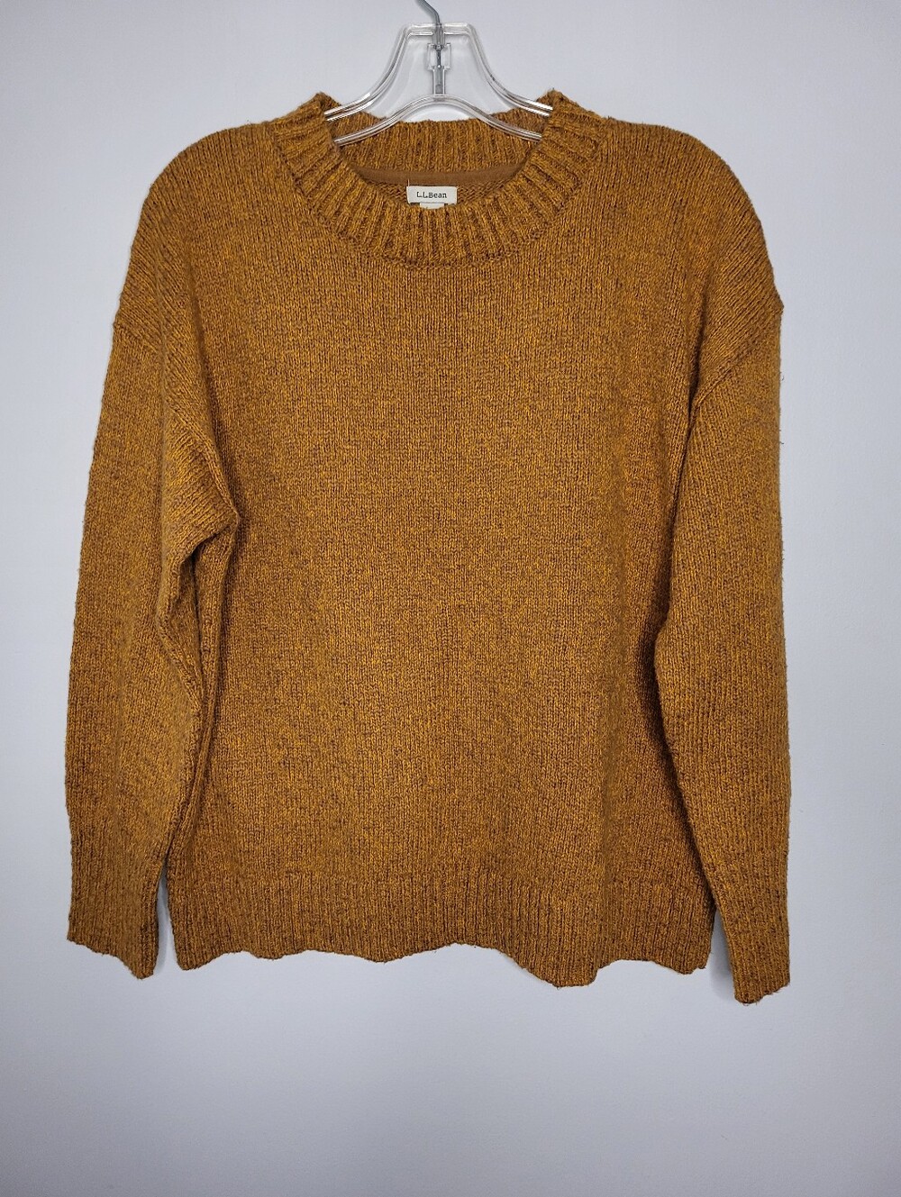 L.L. Bean Women's Golden Mustard Crewneck Sweater